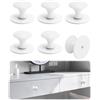 YEDPGUE 6 Pezzi Bianco Pomelli per Mobili Adesivi, Eleganti Pomelli per Cassetti, Antichi Manici per Armadi da Cucina, Rotondi, per Armadio, Cassetti, Armadi, Mobili, Mobili