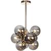 NZDY Lampadario Moderno Nordico a Bolle Di Vetro con Sfera, Lampada a Sospensione Creativo 9 Luci Sputnik G4 Semi-Incasso da Soffitto per Decor
