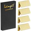 heimzeit Maniglie Armadio Flat per Porte, Cassetti e Comodini [4 Pezzi] Colore: Oro, Design Elegante, Maniglie per Mobili con impugnatura a un foro e viti