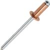 AERZETIX - 20 rivetti ciechi Ø4x10 mm testa piatta in rame/acciaio | fissaggio rapido per lamiera, profili e assemblaggi leggeri
