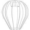 ARTIBETTER Paralume in Ferro in Stile Vintage per Lampada da Tavolo DIY Struttura a Mongolfiera Compatibile Portalampada E27, per Ufficio e Ambiente Domestico