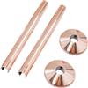 EasyByMall 2 coperture per tubi del radiatore e 2 collari per tubi, coperture per tubi del radiatore 15 mm x 200 mm, per tubi del radiatore (oro rosa)