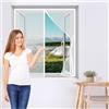 AMZYU Zanzariera Porta Finestra 52 x 81 cm Zanzariera Magnetica per Porta Apertura e Chiusura Silenziosa Resistente Traspirante Senza Foratura Non Accorciabile, Bianco