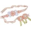 Nishine Cintura rosa per maternità con fiori per gravidanza, per future mamme, baby shower, damigelle d'onore, pesca, normale, Pesca, normal