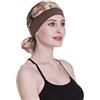 FocusCare Turbante Marrone alla Moda per Regali Medici per Donne chemioterapiche per Cancro al Seno