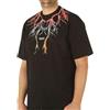 PHOBIA ARCHIVE Black T-Shirt with Red Grey Orange Lightning (XL)