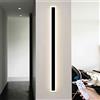 TZSMUM Lampada Barra LED Applique da Parete Interno con Telecomando Dimmerabili Lampada da Parete Nero Moderno Luminosità Regolabile Alluminio 2700K-6500K Soggiorno Camera da Letto Luce da parete (100cm 54W)