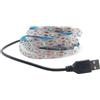 Vrabocry Striscia LED USB DC 5V SMD 3528 Bianco naturale 5m/16.4ft 300 LED Striscia con cavo USB Illuminazione per TV Desktop Laptop Retroilluminazione per la cucina Illuminazione a corda Non