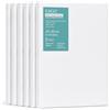 EXERZ Tele per pittura 15x20cm set da 5 /Tele d'artista intelaiate/280GSM/Prestirate 100% Cotone/Vuote/Imprimitura tripla/Tre strati di gesso/Prive di acidi/Grana media/spessore 1,7cm