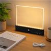 SELURK Lampada Libro Piatta LED Ricaricabile USB-C, Luce per Libri con 3 Colori e Luminosità Regolabile, Lampada da Lettura con Timer 99 Min, Luce Lettura Portatile per Letto Camera Studio