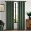 MRTREES Tende Oscuranti Lino per Interni Camera da Letto 2 Pezzi Tenda Oscurante da Interno 100% Coprenti Tende Termiche Isolanti con Occhielli per Soggiorno Salotto, 140x220 CM, Verde Oliva