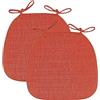 JingNian Cuscini Per Sedie Da Sala Da Pranzo Con Lacci, (set Da 2/4/6) Cuscini Per Sedie Da Cucina Con Cerniera, Cuscino Per Sedile A Ferro Di Cavallo Morbido E Resistente, (Size:Pack of 2,Color:arancione)