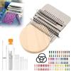 Bafutayawa Mini Knit Loom, Telaio per rammendo in Legno, Telaio Mini Maglieria per Abiti e Calzini, Set Riparazione Fai-da-Te