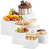 EUBSWA Alzate per Buffet, Alzatine per Allestimenti 6 pezzi supporto per cupcake Cake Stand Catering accessori buffet per dolci, matrimoni, cucina(PVC 5-10 inch)