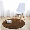 Fouriding Tappeto Rotondo Tappeti Tappetino Colore Puro Bambino Camera da Letto Soggiorno Cucina Cucina Moderno Non Antiscivolo Yoga Decorazioni Marrone Chiaro