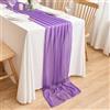 CHUQING Runner da Tavolo Chiffon Decorativa Runner Tavola Viola