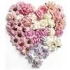 PacuM Fiori Finti Artificiali Teste di Fiori Simulati 40 Pezzi Multicolore Simulazione Fiori Decorativi Artificiali Fiori Finti Artificiali Teste Teste Fiori Artificiali Decorazioni DIY Matrimonio (rosa)