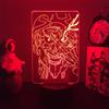 Jiumaocleu Overlord 3D Illusion Lamp, Albedo Night Light Ooal Gown 3D Atmosfera Lampada con Touch & Telecomando 7 Colori USB Lampada da Tavolo Bambini Sonno Luce