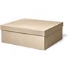 ilo - Scatola per Armadio Rigida con Coperchio cm 45x40 H.16 - Contenitore Portaoggetti Decorativo - Rivestimento in Tessuto Tecnico Marrone Cappuccino - Riciclabile e Prodotto in Italia