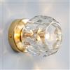 KOSILUM - Lampada da soffitto in metallo dorato e vetro trasparente - Vilamo - Luce bianca calda illuminazione soggiorno camera da letto cucina corridoio - 1 x max 28 W - G9 - IP20