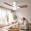 Mefine 106cm Ventilatore da Soffitto con Luce Silenzioso, Pala a Incastro, Ventilatore da Soffitto con Telecomando e LED Dimmerabile Lampada per Camera Soggiorno, 6 Velocità, Motore DC Reversibile