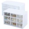 KITDAHOM 2 Mini Cassettiere Organizzatrici - Set 9 Cassetti Trasparenti 18×11,8×10cm, Ideali per Accessori Creativi, Oggettistica e Materiale da Ufficio