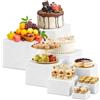 EUBSWA Alzate per Buffet, Alzatine per Allestimenti 8 pezzi supporto per cupcake Cake Stand Catering accessori buffet per dolci, matrimoni, cucina(PVC 3-10 inch)