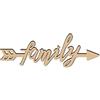 CREATCABIN Cartello in Legno Tagliato al Laser Wall Art Family Segno con Lettera Freccia Scultura Decorativa da Parete Decorazione Appendere Incompiuta L'Inaugurazione della Casa 28 x 9 x 0.6 cm
