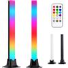 PORFOYO 2 Barras LED RGB para TV - Luz Ambiente USB con Mando a Distancia - Lámpara Gaming con Sincronización Musical - Iluminación RGB para Monitor, Escritorio o Salón