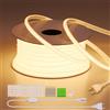 BENLUN Striscia LED COB 220V Esterno Impermeabile 30 metri, 3000K Bianco Caldo 300W 288LEDs/M CRI 90+ Luci LED, Strisce LED senza Trasformatore per Commerciale, Camera da letto