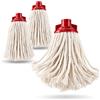 com-four® 3 teste di ricambio mop in cotone - accessori per lavapavimenti - fibre assorbenti e lavabili per parquet, piastrelle, laminato e vinile