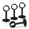 Luxvara 4 Pezzi Supporti per Aste per Tende,26mm Staffe per Tende Armadio, Bastone per Tende Inox Supporto con 12 Viti e 12 Tubi di Espansione, per Armadio Asta per Vestiti, Bagno