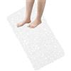 HOME ZEN HOUSEHOLD LINEN TAPPETO ART. ARIEL DOCCIA VASCA ANTISCIVOLO CON VENTOSE 100% PVC PLASTICA QUALITà COMFORT - ANTIMUFFA - SICUREZZA PER BAMBINI E ANZIANI (BIANCO, 76,50X38,50 CM)