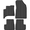 Gledring Tappetini in gomma compatibili con Fiat Grande Panda MHEV 2025 (profilo a T 4 pezzi + clip di montaggio)