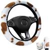 GmeDhc 3 Pezzi Coprivolante Auto Universale 36-38cm, Copri Volante Peluche, Accessori Auto Decorazione, per la Maggior Parte delle Automobili