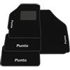 Generico Tappetini Auto per la Fiat Punto 188 1999-2011 | Kit Completo 4 Tappeti Auto Ricamati Bordo Nero Cucitura Bianca | Moquette Alta Qualità | Fondo Antiscivolo | Battitacco PVC | Lunga Durata