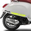 Generico Kit 2 adesivi stickers fascia vintage limited edition compatibili con piaggio vespa primavera sprint scegli colore Cod.2018 (029 Giallo Fluo)