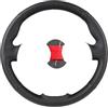 NVETJMUA Coprivolante Per Fiat Per 500 2007-2015 500e 2014-2018 Per 500C 2014-2017 Coprivolante In Microfibra E Pelle Auto Copri Volante(Red thread)
