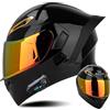 Frcychri Casco Moto Integrale Bluetooth Ribaltabile, ECE Omologato con Visiera AntiGraffio E Lunetta, Spoiler Posteriori Ventilazione Prese d'Aria, Adatto A Adulti Uomo Donna 20,Medium