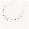 Aide Collana girocollo in pietra di cristallo colorato bohémien in argento sterling 925 per collari di gioielli fatti a mano con ciondolo a catena in oro da donna