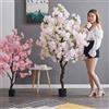 NONE Decorazione della casa albero di ciliegio artificiale Bonsai matrimonio Indoor soggiorno pavimento pianta finta con lavabo decorazione floreale simulata