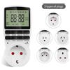 JUANJUAN Presa per interruttore Timer digitale elettronico presa per Timer da cucina presa di temporizzazione programmabile controllo 220V spina EU US UK AU