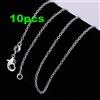 FPFWFS 10 pz/lotto 925 sterling silver cerchio collana a catena per le donne 45-60 CM moda festa di nozze Gioielli regali di Natale pendente