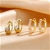 HPTOTMG Orecchini a cerchio con stella in zircone per donna acciaio inossidabile oro argento colore tondo orecchini Huggie 2022 Trend gioielli pendientes mujer