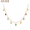 NONE ROXI collana con ciondolo di perle di cristallo piccolo arcobaleno di lusso per gioielli di moda donna collana con girocollo a catena affascinante