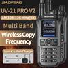 BAOFENG 2PCS Baofeng UV-21 Pro Walkie Talkie Multi Band Wireless Copia Frequenza A Lungo Raggio 999CH AM Ad Alta Potenza UV 5R K6 5RH Ham Radio