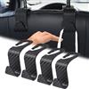 NONE 4 pezzi gancio in fibra di carbonio gancio per poggiatesta seggiolino auto sedile posteriore organizzatore gancio borsa vestiti staffa accessori interni auto