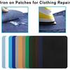 NONE 4 pezzi toppe termoadesive riparazione abbigliamento toppe in tessuto multicolore termoadesive su colla forte toppa in cotone per vestiti decorazione riparazione Jean