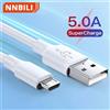 NNBILI Cavo Micro USB 5A Cavo di ricarica rapido Cavo Micro USB per telefono cellulare per Xiaomi Samsung Andriod USB Tipo C 7A 10A Cavo dati
