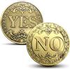 NONE SÌ NO Decisione Monete Collezioni di monete magiche Buona fortuna Bronzo antico vintage Desiderio Moneta fortunata Monete americane Monete d'oro commemorative